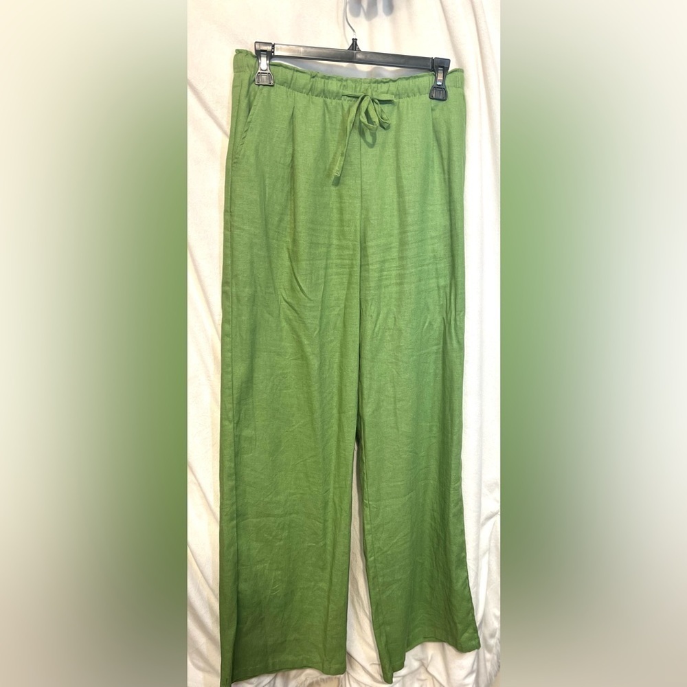 💚💚LOVE TREE GREEN LINEN PANTS-NWOT💚💚 - Picture 9 of 13